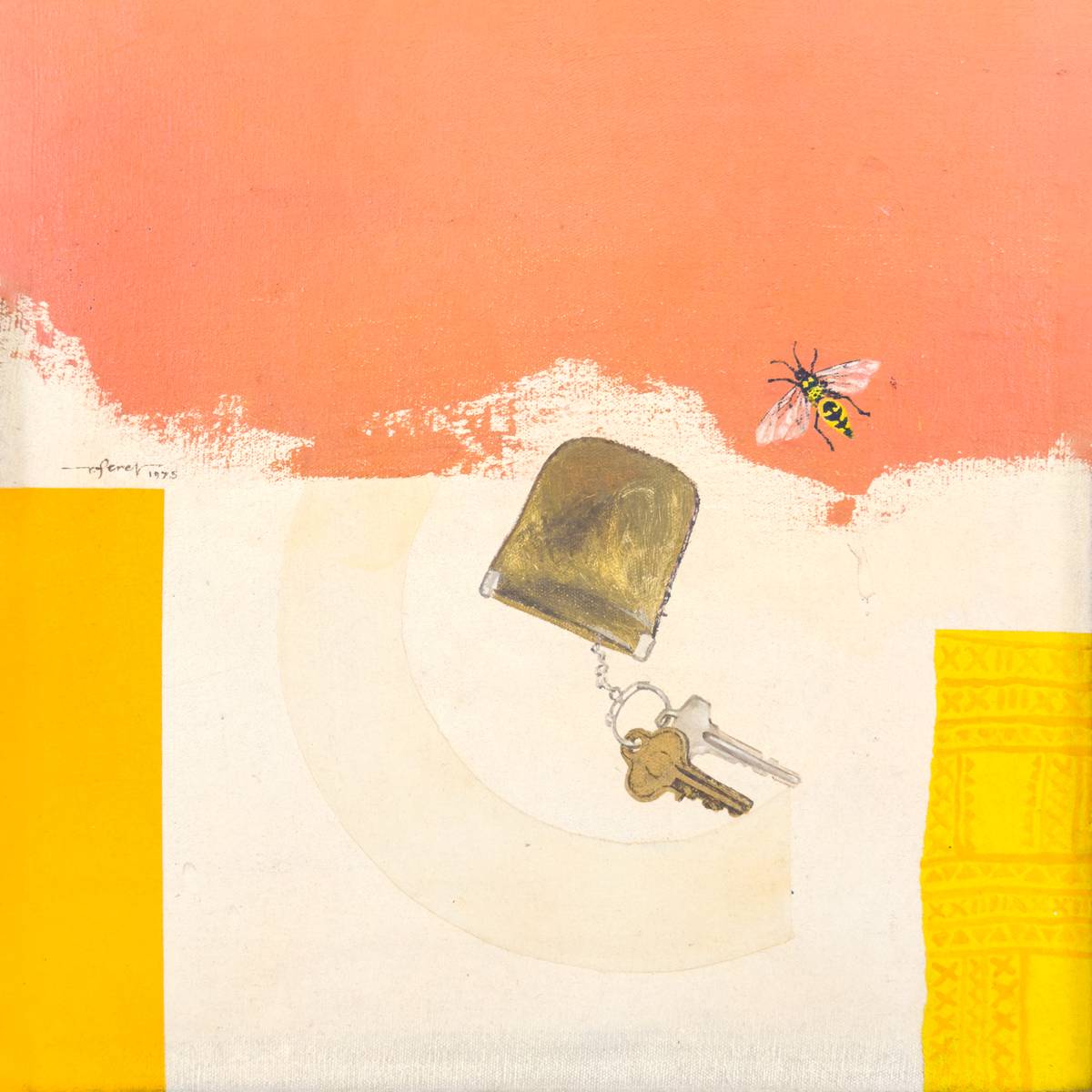 ROD Paras-Perez’s ‘Keyholes Nowhere,’ 13 3/4 x 13 3/4 inches, estimated at P16,000 to P20,000